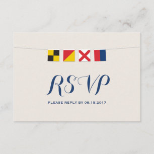 AMOUR dans les drapeaux nautiques colorés RSVP