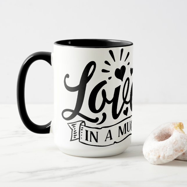 Amour dans une Mug (Avec donut)