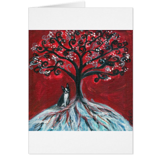Amour d'arbre de Boston Terrier (Devant)