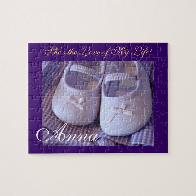Amour de Bébé de Ma Vie puzzle Chaussures Nom de B (Horizontal)