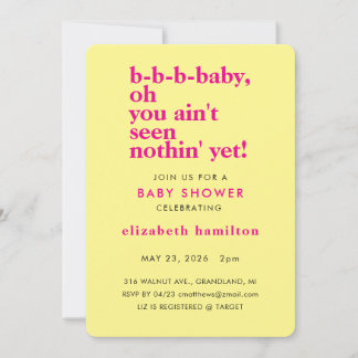AMOUR DE BÉBÉ ! Invitation de fête prénatale en cr