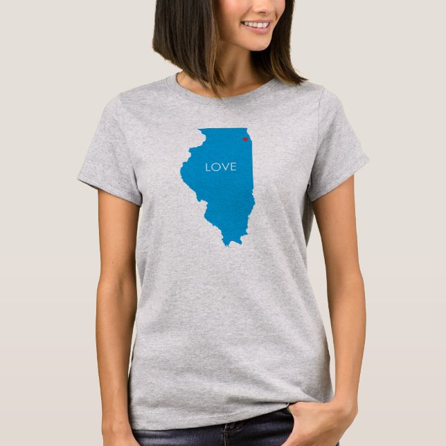 Amour de Chicago l'Illinois ce T-shirt de ville (Devant)