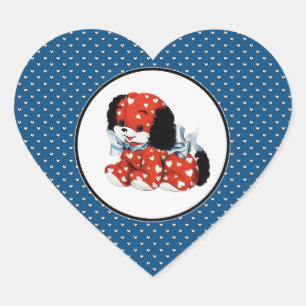 Amour de chiot. Autocollants de cadeau de