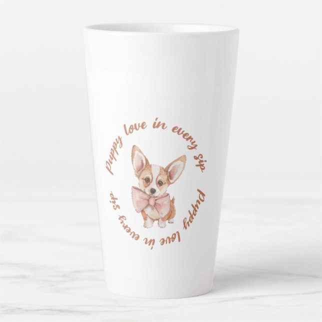 Amour de chiot dans chaque gorgée | Mug pour amour (Devant)