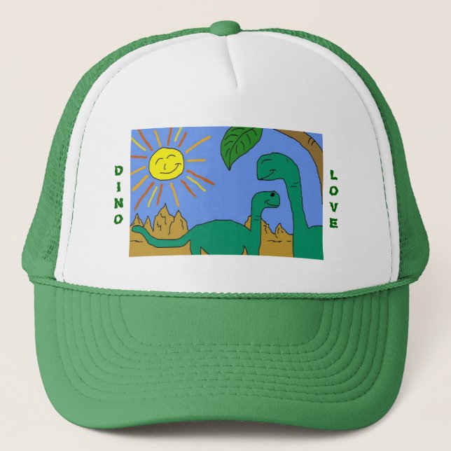 AMOUR de DINO - casquette de DINOSAURES d'AMOUR (Devant)