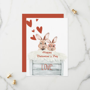 Amour de la carte de Saint-Valentin de lapin