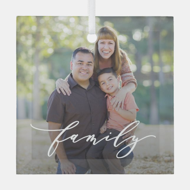 Amour de la famille Couleur modifiable Ornement en (Recto)