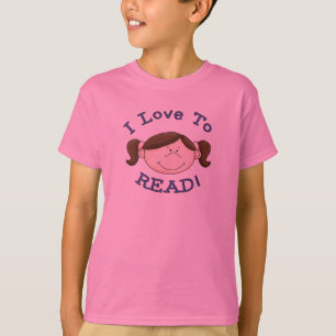 Amour de la fille I pour lire des T-shirts et des
