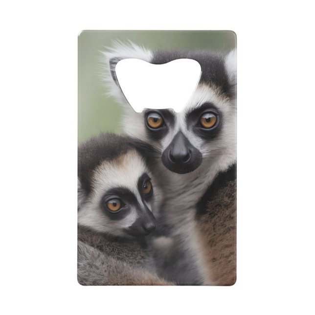 **"Amour de la mère : Mummy and Baby Lemur Cuddlin (Devant)