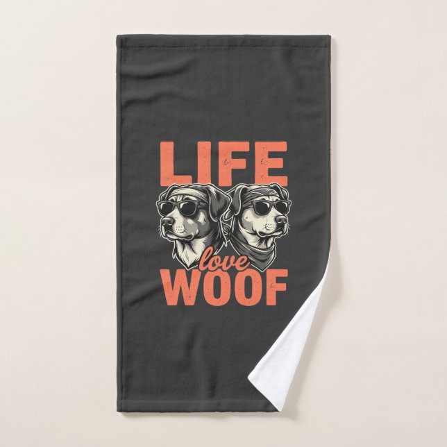 Amour de la vie Amour de chien (Serviette à main)