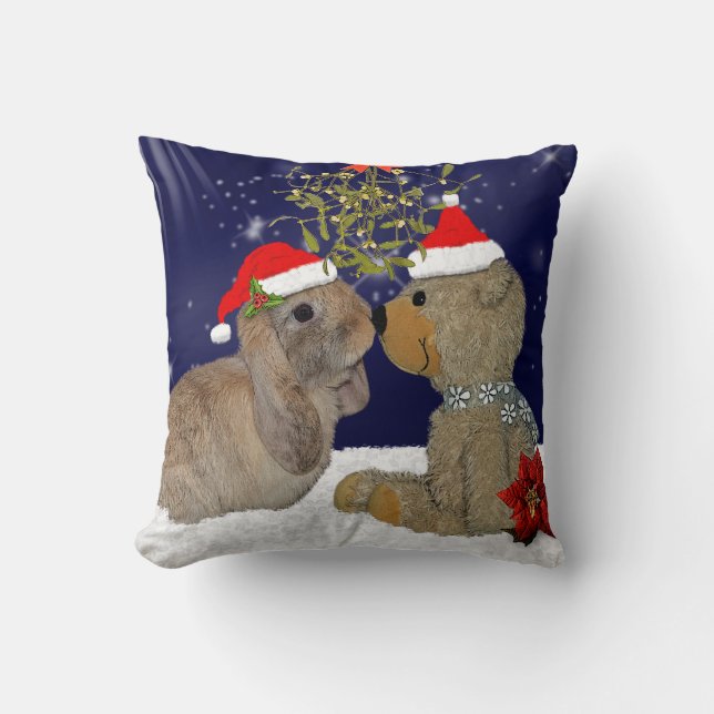 Amour de lapin au coussin de Noël (Recto)