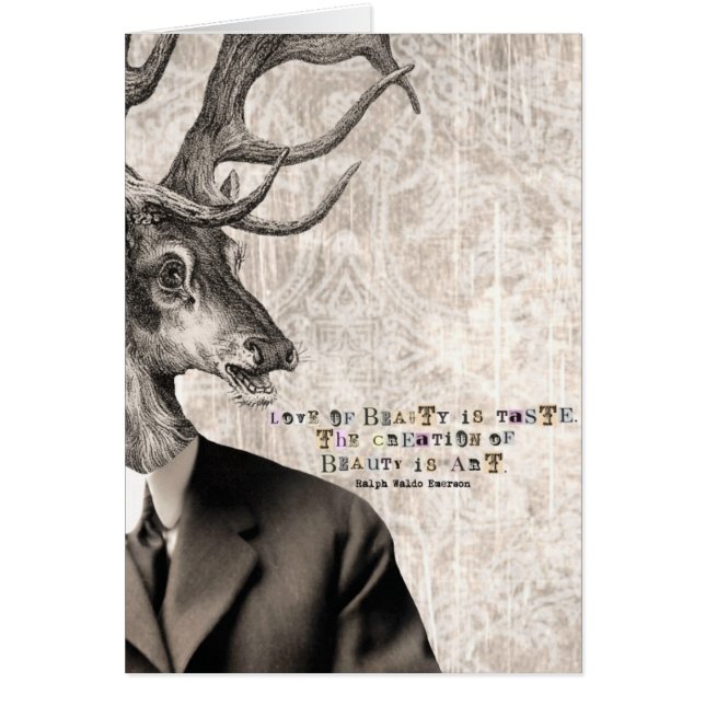 Amour de l'art numérique vintage de cerfs communs (Devant)