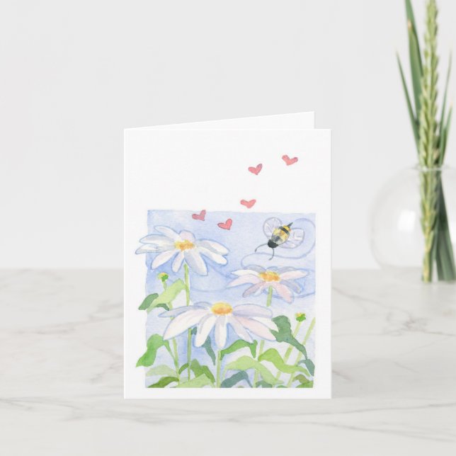 Amour de Marguerites - Carte de Note (Devant)