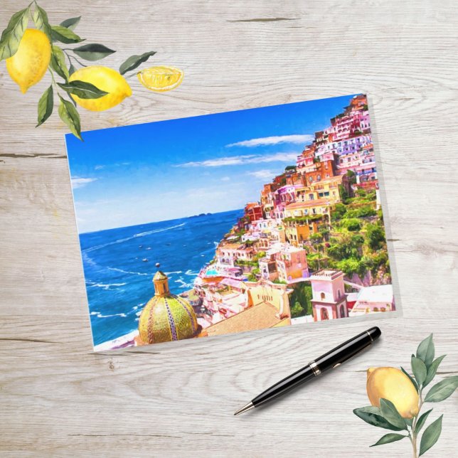 Amour de Positano Italie Carte Postale (Créateur téléchargé)