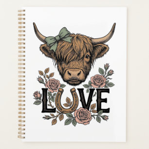 Amour de vache des Highlands Fleur vintage fer à c