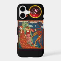 AMOUR, DÉSIR ET PIERRE GEMME ROUGE MONOGRAMME