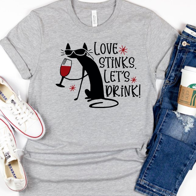 Amour Drôle Puisse Chat Valentines T-shirt Femme (Créateur téléchargé)