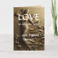 Amour drôle & Un bon avocat Or Luxe Merci