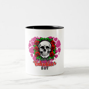Amour du crâne - Mug à deux tons, 11 oz