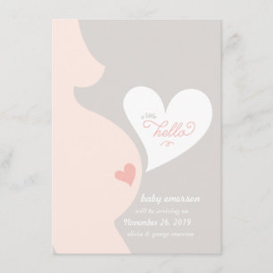 Amour du faire-part de grossesse du ventre de la