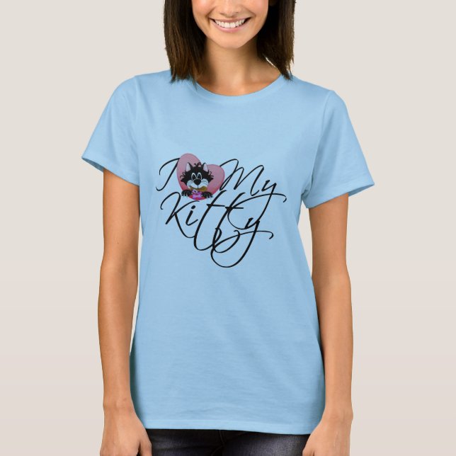 Amour du rose I mes T-shirts et cadeaux de Kitty (Devant)