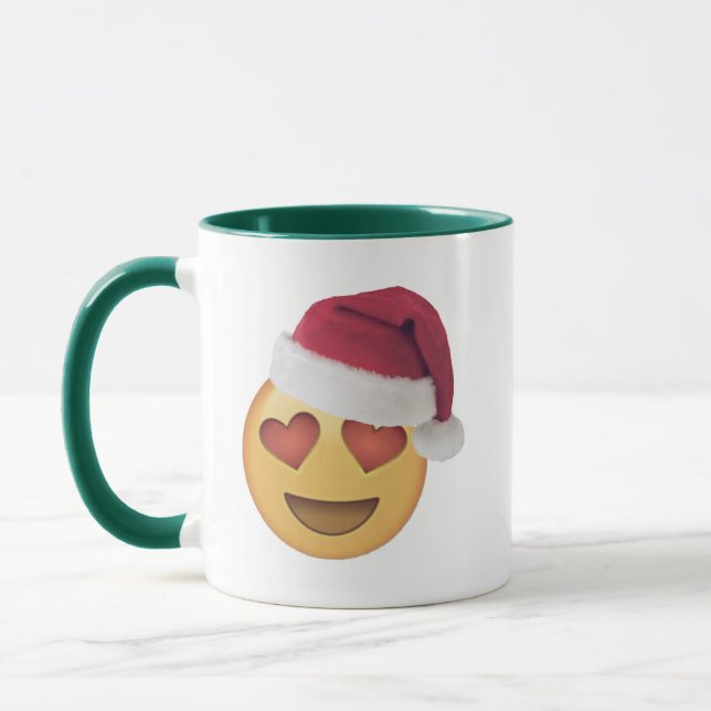 Amour Emoji baiser sous la tasse de Noël mistletoe (Gauche)