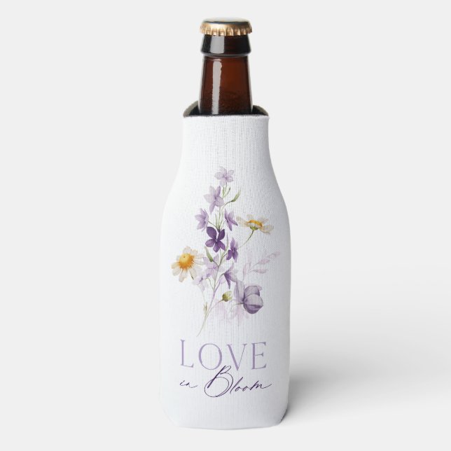 Amour en Fleur Mariage  Glacière bouteille (Bottle Devant)