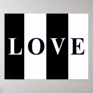 AMOUR EN NOIR & BLANC Déco Murale de Chambre