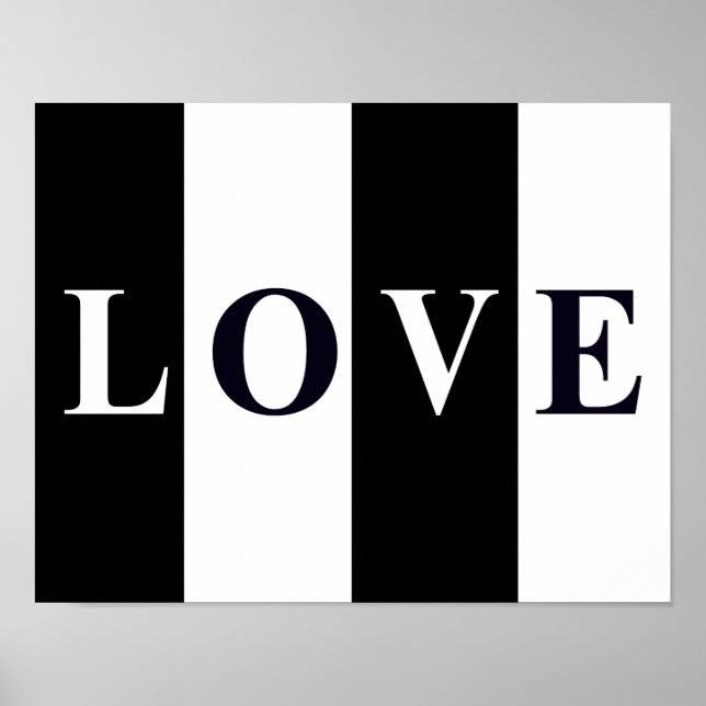 AMOUR EN NOIR & BLANC Déco Murale de Chambre (Devant)