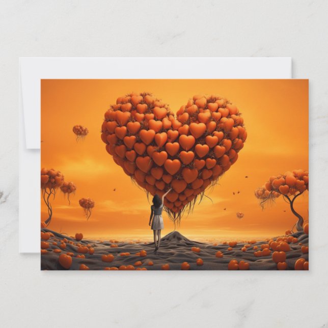 Amour en orange : Écrivez votre lettre - Carte de  (Devant)