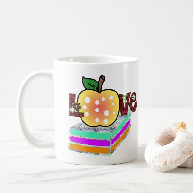 Amour Enseignant Appréciation Café Mug Cadeau (Avec donut)