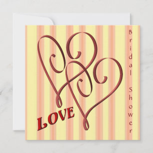 Amour Entwins Hearts Invitation à la douche nuptia