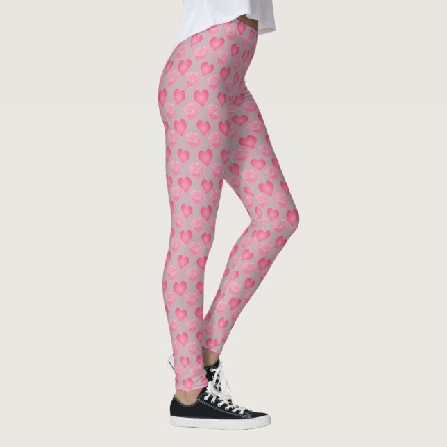 Amour et baisers Leggings Saint Valentin's Kisses  (Droite)