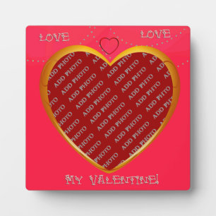 Amour et cadre cardiaque Ajouter votre plaque phot