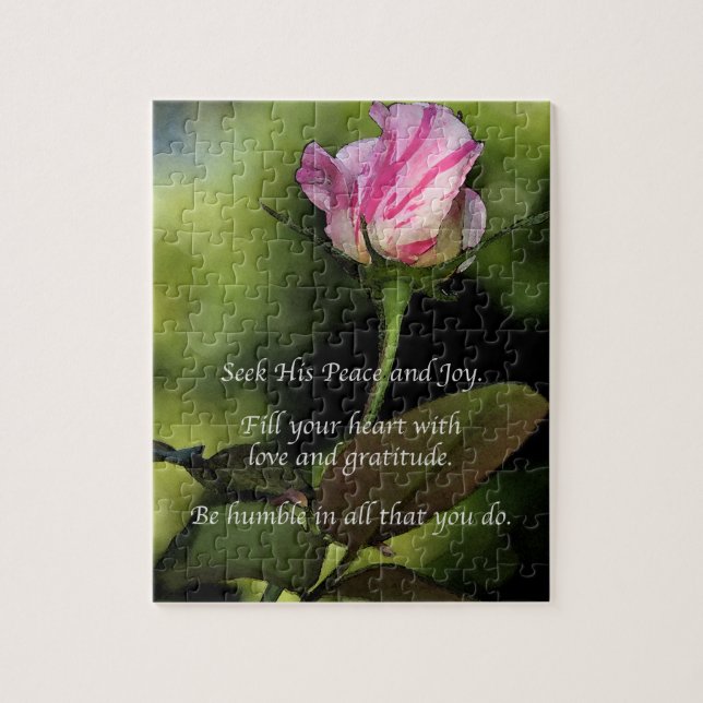 Amour Et Gratitude Puzzle Personnalisé (Vertical)