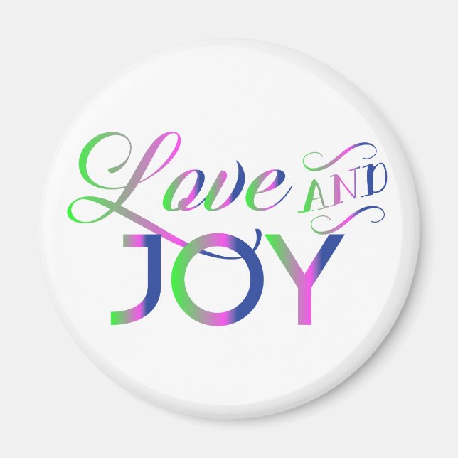 Amour Et Joie Magnet Coloré (Devant)