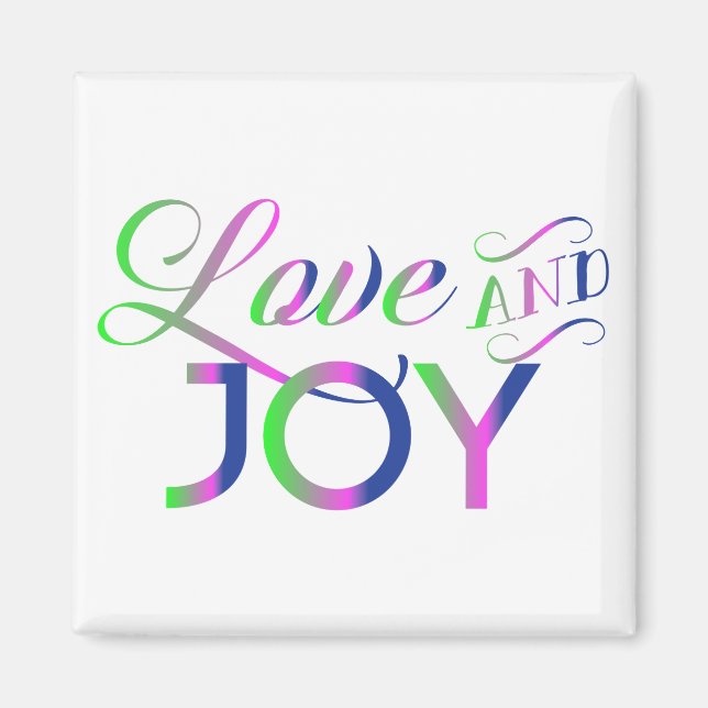 Amour Et Joie Magnet Coloré (Devant)