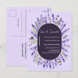 Amour et Lavender   Invitation Fête des mariées bu