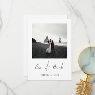 Amour et Merci Calligraphie minimale Mariage photo