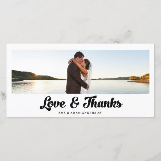 Amour et Merci | Carte photo mariage Merci
