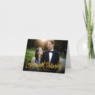 Amour Et Merci Gold Foil Mariage Photo
