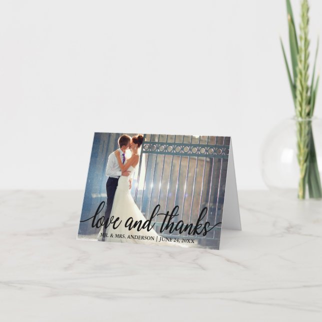 Amour et merci Mariage moderne M. et Mme Note (Devant)
