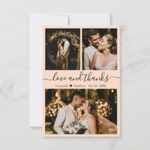 Amour et Merci Mariage Photo Collage Merci