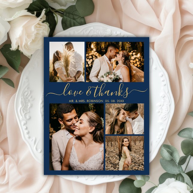 Amour et Merci Marine Photo Collage Mariage (Créateur téléchargé)