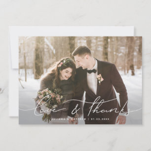 Amour et Merci Modern Script Mariage Photo