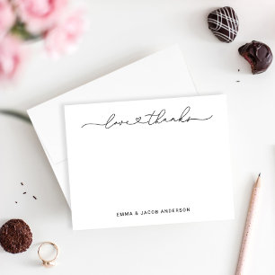 Amour et Merci Moderne Mariage noir Monogramme