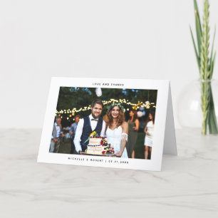 Amour et Merci Moderne Minimaliste Photo Mariage