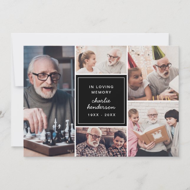 Amour et Merci modernes 6-Photo Funérailles/Bereav (Devant)