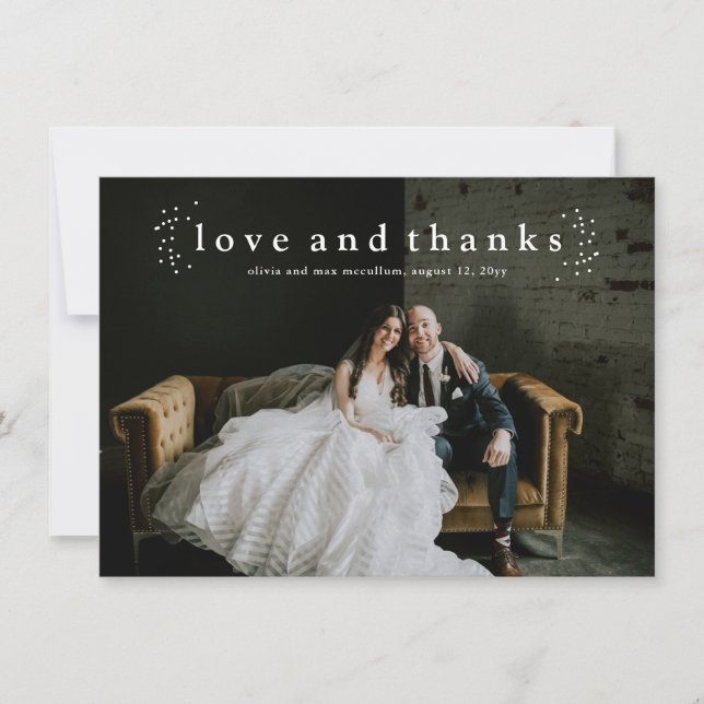 Amour et Merci Simple Photo Mariage (Devant)