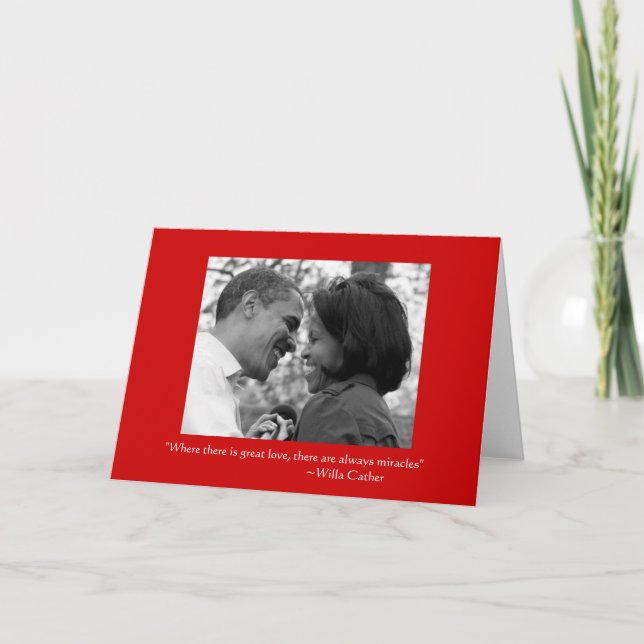 AMOUR ET MIRACLES, CARTE D'AMOUR D'OBAMA - MASQUEZ (Devant)